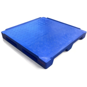 Blue square pallet on white background